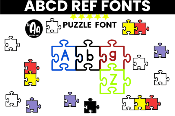 Alphabet Puzzle Font for Creative Projects