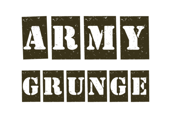 Army Grunge Font for Web Design