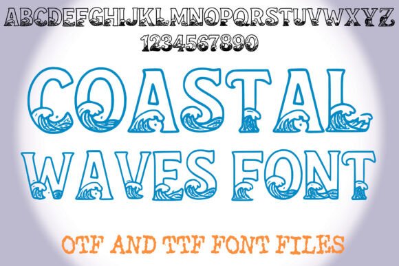 Coastal Waves: A Breezy Font for Creative Design