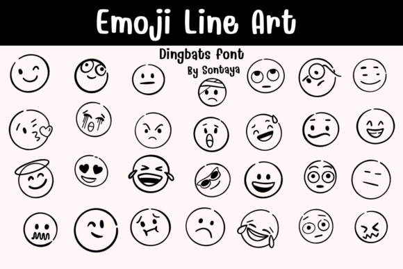 Emoji Line Art Font