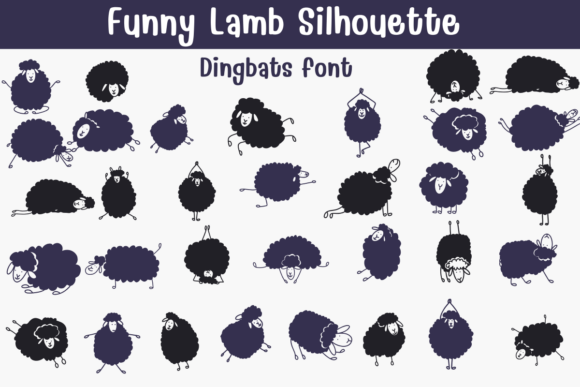 Funny Lamb Silhouette Font