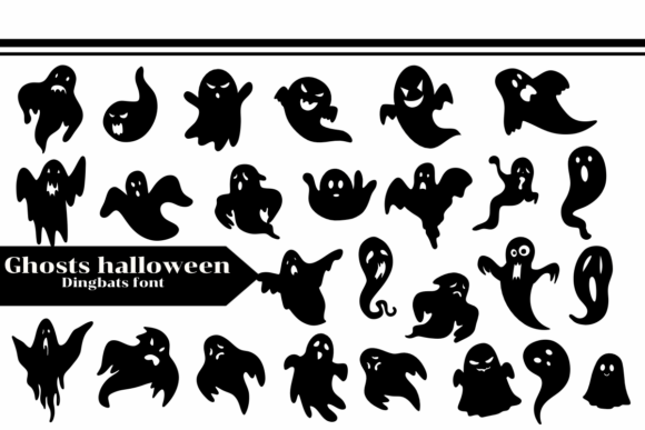 Ghosts Halloween Font for Spooky Design