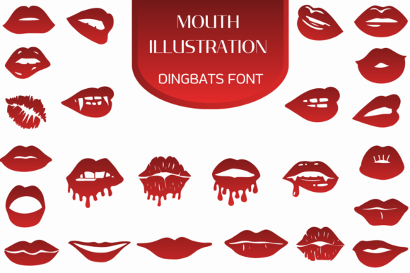 Mouth Illustration Font Review