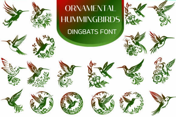 Ornamental Hummingbirds Font