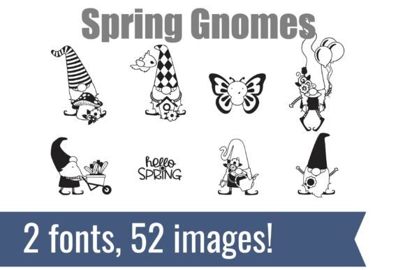 Spring and Easter Gnomes Dingbats Font
