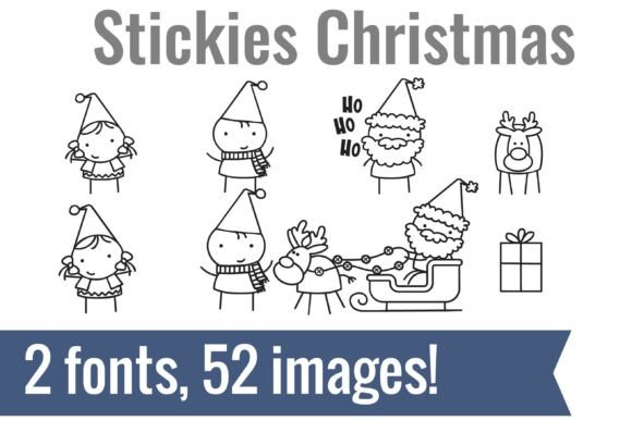 Stickies Christmas Dingbats Font